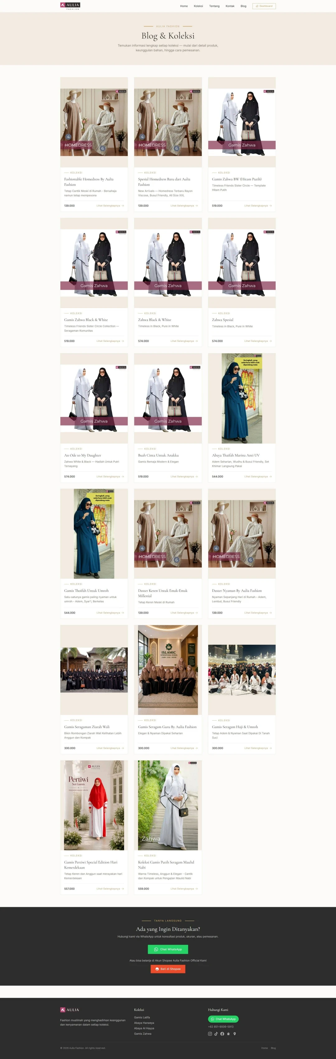 Arupamaya halaman blog menampilkan layout konten editorial
