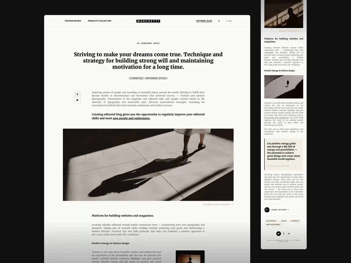 editorial web design